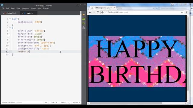 Text Background CSS3 Animation | CSS3 Animation Snippets смотреть онлайн