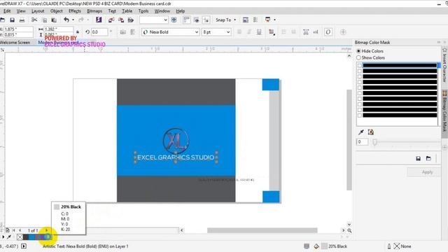 CORELDRAW TUTORIAL HOW TO DESIGN MODERN BUSINESS CARD Part2 смотреть онлайн
