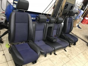 Сидения Land Rover Freelaned 2 КОМПЛЕКТ СИНИЙ КОЖА