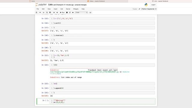 Lists 2 in Python-Bound Checking-Nesting-Append and Matrix Representation Learn Python Coding L5 смотреть онлайн