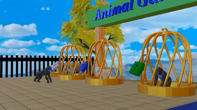 Choose the Right Key Challenge with Tiger Elephant Mammoth Gorilla Wild Animals смотреть онлайн