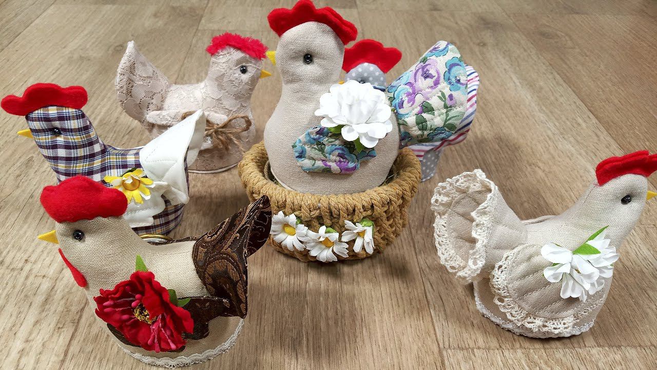 Маленькие кусочки ткани не выкидываю - делаю прелестных курочек | Пасхальный декор смотреть онлайн