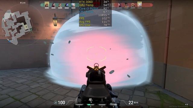 Valorant FPS Test | RTX 3060 | Core i3 9100F | Ultra Settings | [1440p] смотреть онлайн