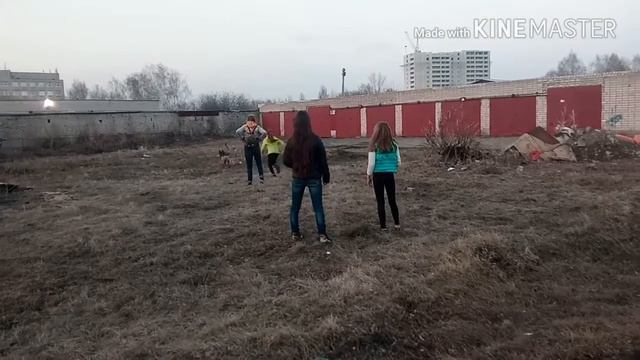 Девочки играют с немецкой овчаркой Брутом. смотреть онлайн