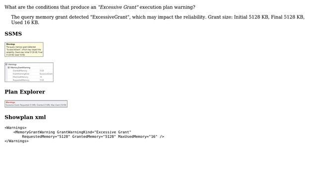 When does SQL Server warn about an Excessive Memory Grant? смотреть онлайн