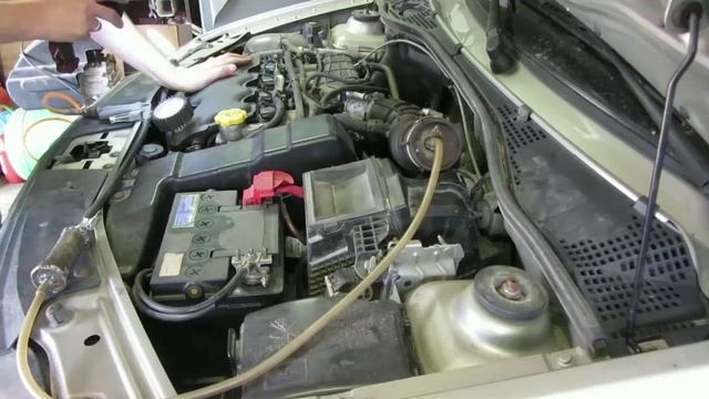 Проверка герметичности впускного коллектора Ларгуса, Весты дымогенератором, двигатель 21129.