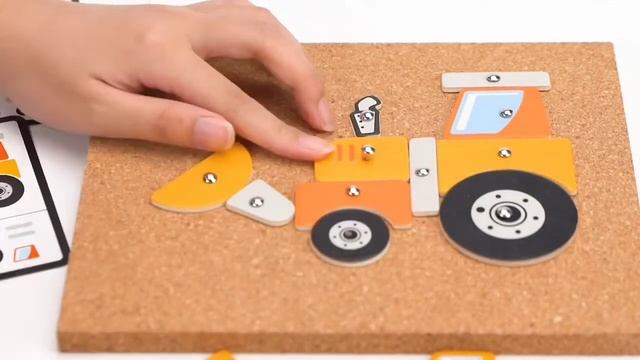 Деревянная аппликация "Строительная техника", Viga toys смотреть онлайн