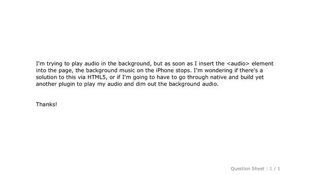HTML : Playing HTML5 audio without stopping iTunes audio on iPhone смотреть онлайн
