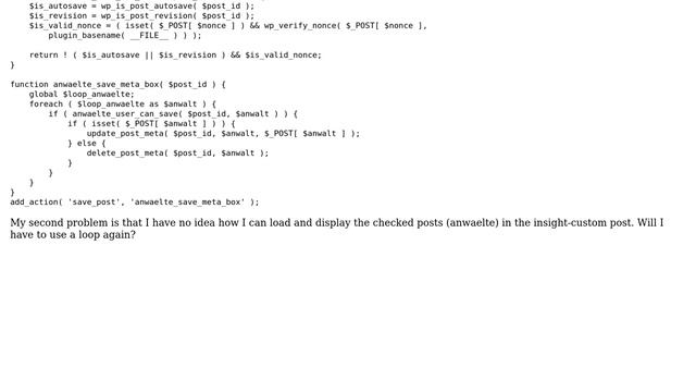 Wordpress: custom-meta-box checkboxes from loop won't save смотреть онлайн