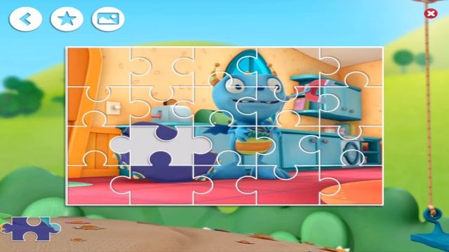 Henry Hugglemonster Cartoon Clip Puzzle Game - Disney Junior App For Kids смотреть онлайн