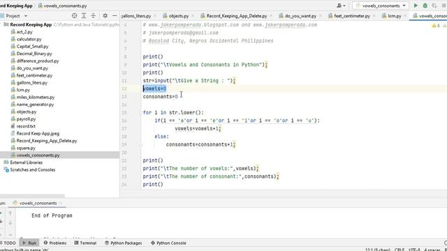 Vowels and Consonants in Python смотреть онлайн