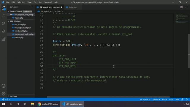 PHP 8 PARTE 2 #010 STR REPEAT E STR PAD PARA OUPUTS MONOSPACED INTERESSANTES смотреть онлайн