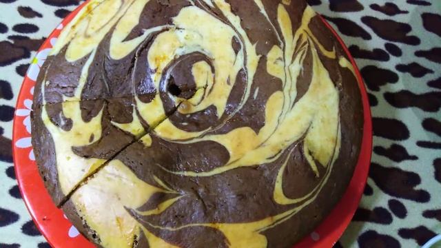 Мраморный кекс, очень быстрый и красивый