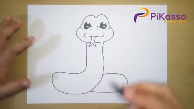 Cute Python Snake Easy Drawing Tutorial смотреть онлайн