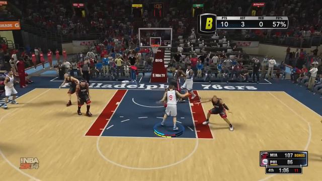NBA 2K14 My Career Athletic PG Gameplay Ep.5 - Trade? | First Game | Miami Heat vs 76ers смотреть онлайн