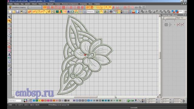 Wilcom EmbroideryStudio e4.2 уроки курсы Экспресс деление чужого дизайна вышивки смотреть онлайн