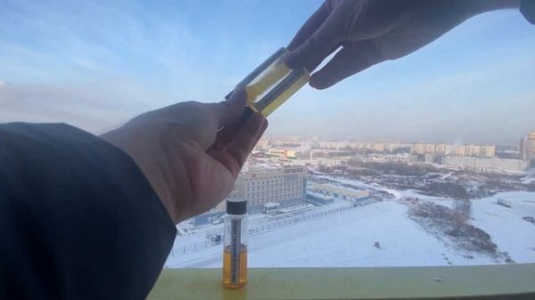 IDEMITSU, HONDA, MOBIL 1™ 0W-20 сравнение текучести масел при -30°С (субтитры)