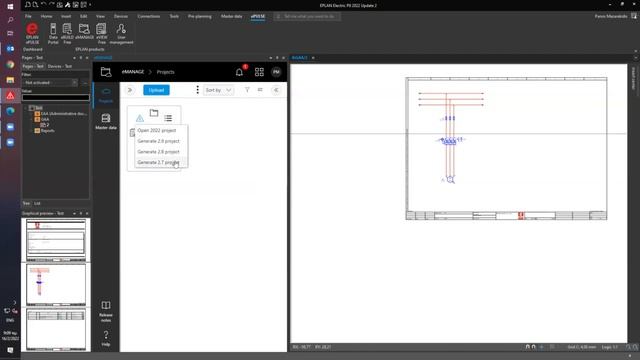 Save project in previous version | EPLAN eMANAGE смотреть онлайн