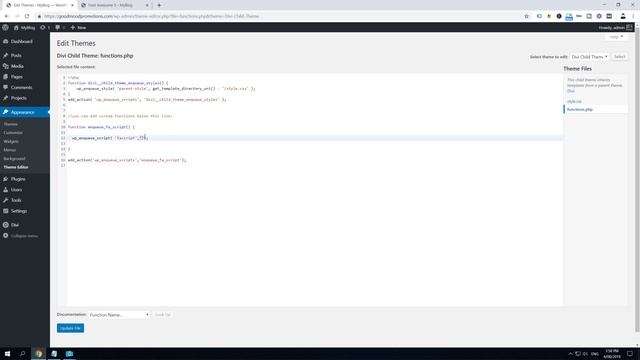 How To Add Font Awesome Icons To WordPress Without A Plugin | Font Awesome 5 Tutorial смотреть онлайн