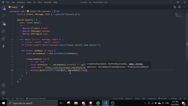 #63 Steal Emojis Command | discord.js tutorials смотреть онлайн