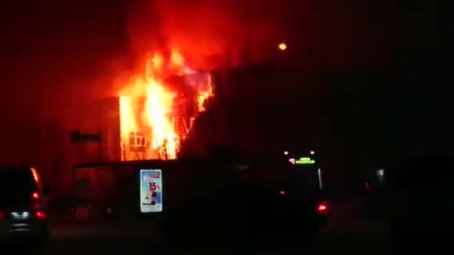 Вчерашний пожар в городе Астана Казахстан. Офис Хайвел. смотреть онлайн