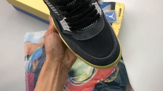 UNION X NIKE AIR JORDAN 4 RETRO "OFF NOIR" смотреть онлайн