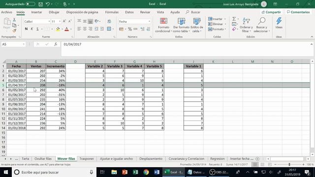 Excel 1: Mover e Insertar Filas y Columnas смотреть онлайн