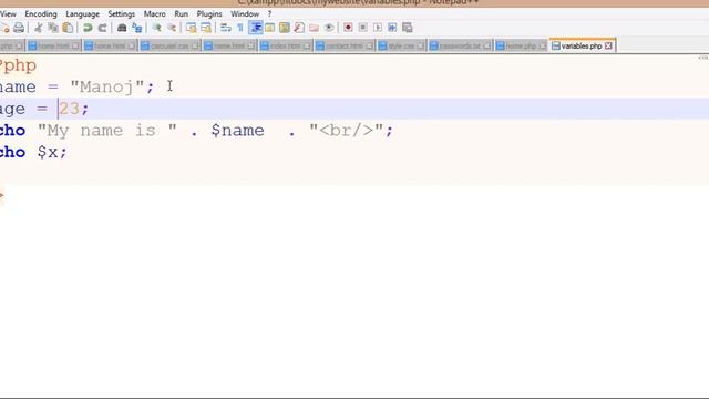 Stepwise Easy PHP tutorial - Declaring Variables - Part 3 смотреть онлайн