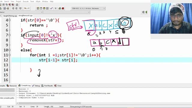 Remove All X in a given String using Recursion смотреть онлайн