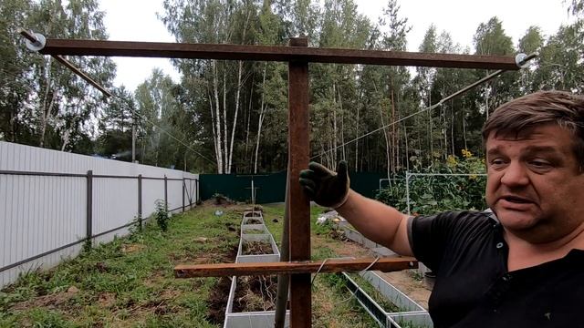 Как сделать шпалеру для малины, ежевики. Самая удобная шпалера. смотреть онлайн
