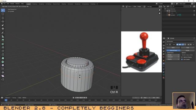 Blender 2.8: Beginners Tutorial - Retro Joystick смотреть онлайн