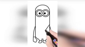 Как нарисовать и раскрасить героев мультика Миньоны / Учимся рисовать # 4