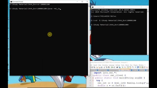 RMI (Remote method Invocation) in command prompt смотреть онлайн