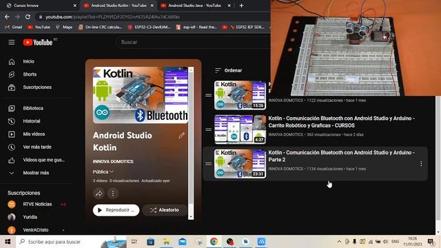Control Radar entre ESP32 con Arduino y Android Studio Kotlin - Comunicación Bluetooth смотреть онлайн