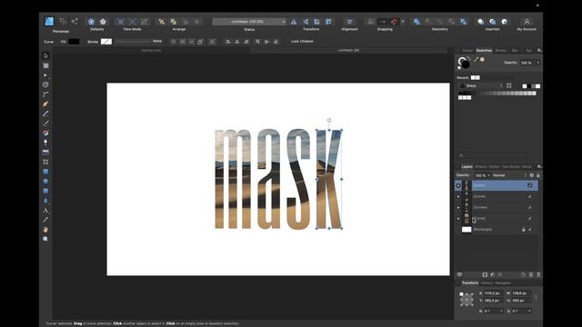 How to fill text with picture [Affinity Designer] смотреть онлайн
