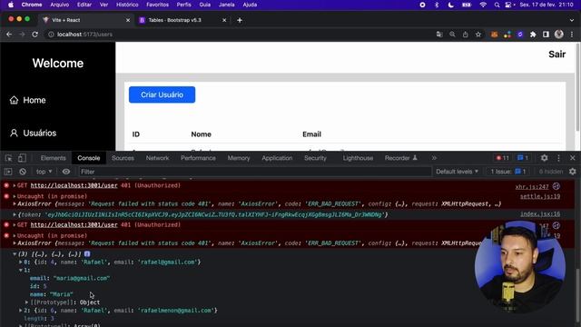 Gerenciador Financeiro: Buscando usuários na API - #24 смотреть онлайн