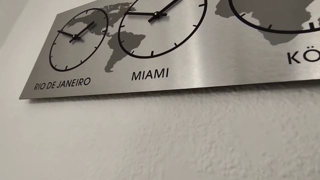 Exclusive Weltzeituhr Zeitzonen Wanduhr gebürstet 4 Zeitzonen смотреть онлайн