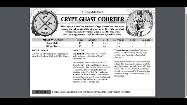 AGE OF SIGMAR | FLESH EATERS COURTS | CRYPT GHAST COURTIER смотреть онлайн