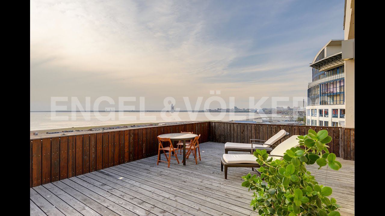 Engel&Volkers СПб: Элитный ЖК «Морской фасад» — открытая терраса с видом на Финский залив смотреть онлайн