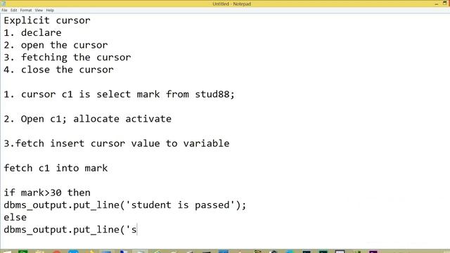 Introduction to PL/SQL Cursor | Cursors in PL/SQL | Database Cursor Full Tutorial смотреть онлайн