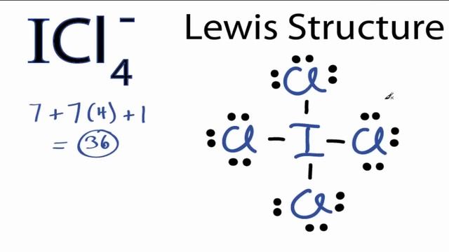 ICl4- Lewis Structure - How to Draw the Lewis Structure for ICl4- смотреть онлайн