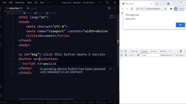 #36 SetTimeOut() and clearTimeout() function in Javascript смотреть онлайн