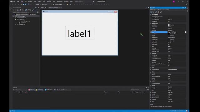 How to change label size in visual studio windows forms смотреть онлайн