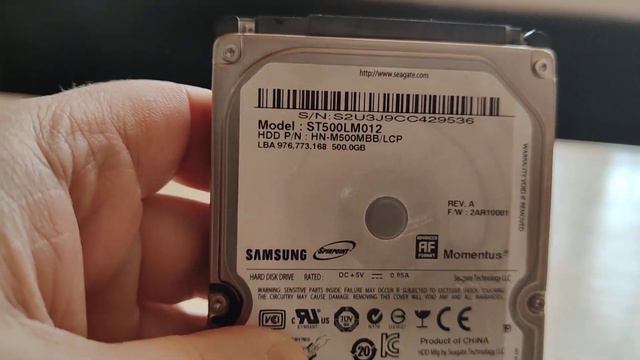 Жёсткий диск для ноутбука (Samsung 500 Gb) смотреть онлайн
