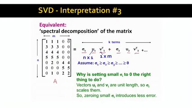 Lecture 49 — SVD Gives the Best Low Rank Approximation (Advanced) _ Stanford смотреть онлайн