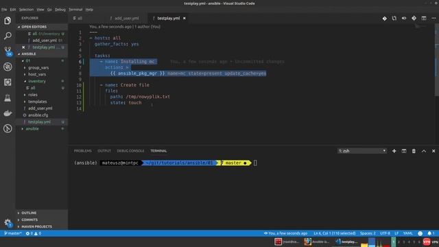 [PL] Ansible - Wprowadzenie - #4 Prosty playbook смотреть онлайн