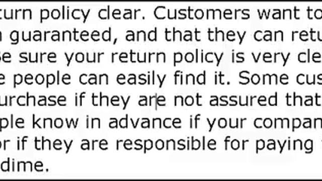 Make your return policy clear смотреть онлайн