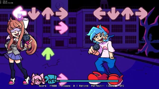 Friday Night Funkin' - Your Demise V2 but everytime it's Monika turn a Different Skin Mod is used смотреть онлайн