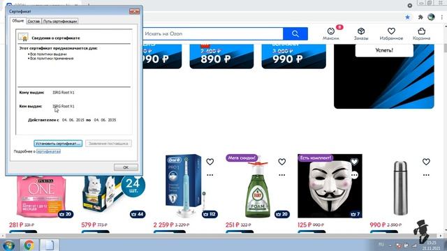 ОЗОН (OZON) не работает, глючит, не показывает картинки. Проблемы с доступом к сайтам. Что делать? смотреть онлайн