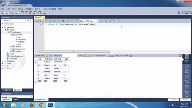 MySQL Database Tutorials in Telugu - Lesson 5 | MySQL Order By Query Statement смотреть онлайн